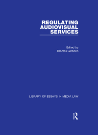 Imagen de portada: Regulating Audiovisual Services 1st edition 9780754627982