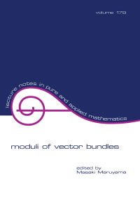 Titelbild: Moduli of Vector Bundles 1st edition 9780824797386