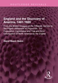 Cover image: England and the Discovery of America, 1481-1620 1st edition 9781032577166