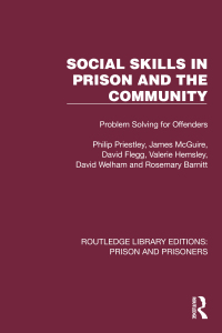 Cover image: Social Skills in Prison and the Community 1st edition 9781032571126