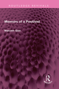 Cover image: Memoirs of a Positivist 1st edition 9781032572888