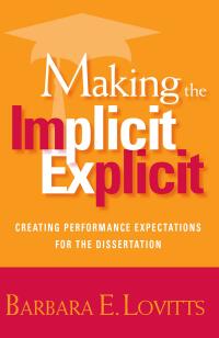 Cover image: Making the Implicit Explicit 1st edition 9781579221812