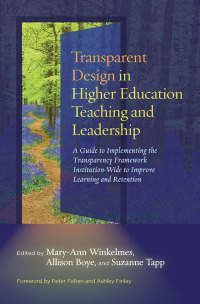 Immagine di copertina: Transparent Design in Higher Education Teaching and Leadership 1st edition 9781620368237