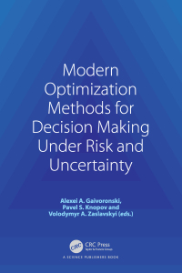 Cover image: Modern Optimization Methods for Decision Making Under Risk and Uncertainty 1st edition 9781032196411