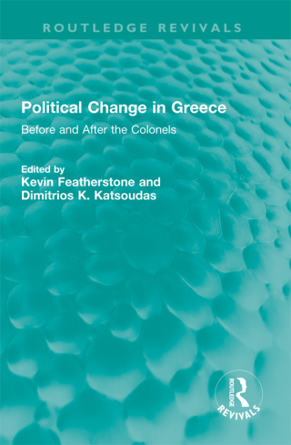 Cover image: Political Change in Greece 1st edition 9781032601823