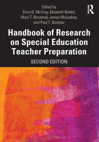 Imagen de portada: Handbook of Research on Special Education Teacher Preparation 2nd edition 9781032267272