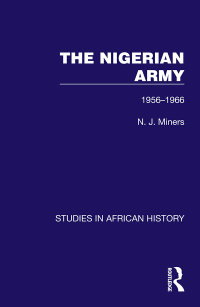 Cover image: The Nigerian Army 1st edition 9781032618418