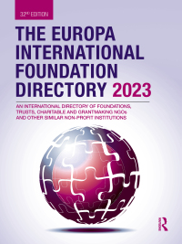 صورة الغلاف: The Europa International Foundation Directory 2023 32nd edition 9781032492551