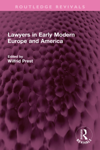 Cover image: Lawyers in Early Modern Europe and America 1st edition 9781032630755