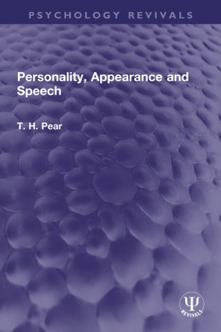 Cover image: Personality, Appearance and Speech 1st edition 9781032642659