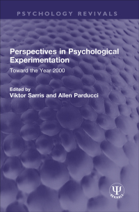 Titelbild: Perspectives in Psychological Experimentation 1st edition 9781032631912