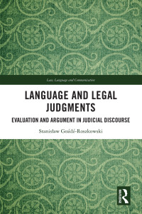Cover image: Language and Legal Judgments 1st edition 9781032366906