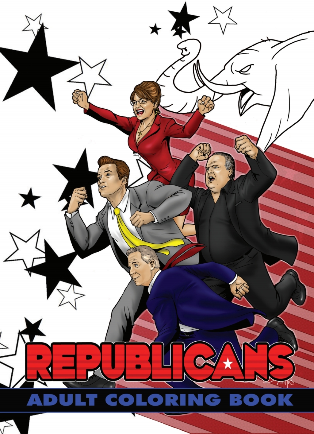 Political Power: Republicans Adult Coloring Book