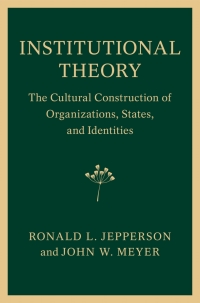 صورة الغلاف: Institutional Theory 9781107078376