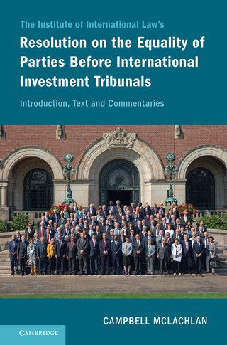 Immagine di copertina: The Institute of International Law's Resolution on the Equality of Parties Before International Investment Tribunals 9781316517826