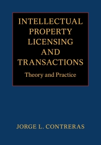 Cover image: Intellectual Property Licensing and Transactions 9781316518038