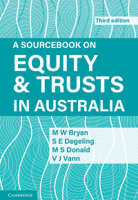 Cover image: A Sourcebook on Equity and Trusts in Australia, 3rd Edition 3rd edition 9781009073912