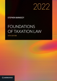 Imagen de portada: Foundations of Taxation Law 2022 14th edition 9781009154437