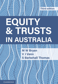 Cover image: Equity and Trusts in Australia, 3rd Edition 3rd edition 9781009232388