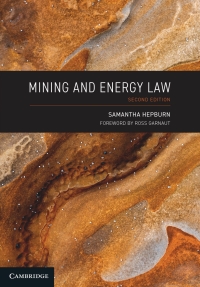 Cover image: Mining and Energy Law 2nd edition 9781009233859