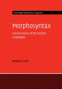 Cover image: Morphosyntax 9781107093638