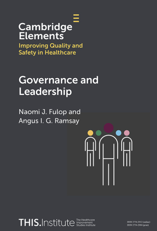 Cover image: Governance and Leadership 9781009462587