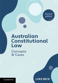 Cover image: Australian Constitutional Law 2nd edition 9781009326605