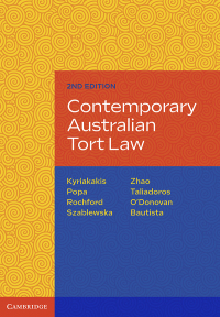 表紙画像: Contemporary Australian Tort Law 2nd edition 9781009348775