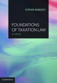 Cover image: Foundations of Taxation Law 15th edition 9781009458832