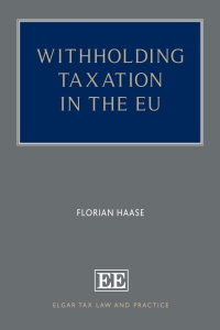 Cover image: Withholding Taxation in the EU 1st edition 9781035312665