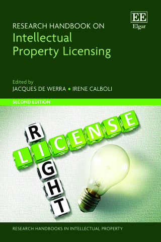 Cover image: Research Handbook on Intellectual Property Licensing 2nd edition 9781839108730