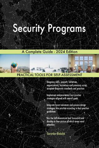 Cover image: Security Programs A Complete Guide - 2024 Edition 9781038811325