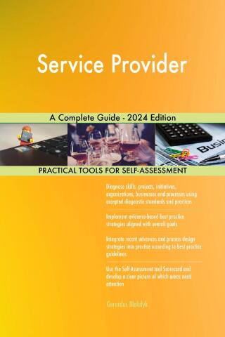 Imagen de portada: Service Provider A Complete Guide - 2024 Edition 9781038811714