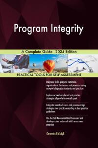 Imagen de portada: Program Integrity A Complete Guide - 2024 Edition 9781038813039