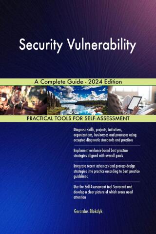 Cover image: Security Vulnerability A Complete Guide - 2024 Edition 9781038813688