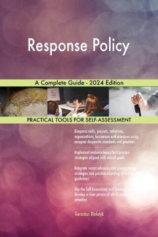 Cover image: Response Policy A Complete Guide - 2024 Edition 9781038814050