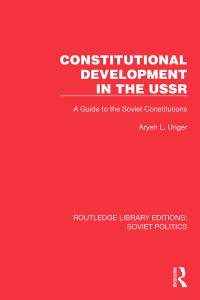 Immagine di copertina: Constitutional Development in the USSR 1st edition 9781032676005