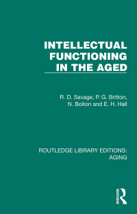 Titelbild: Intellectual Functioning in the Aged 1st edition 9781032696546
