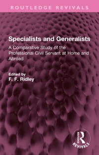 Imagen de portada: Specialists and Generalists 1st edition 9781032759968