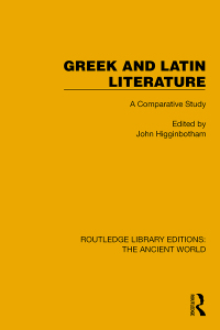 Cover image: Greek and Latin Literature 1st edition 9781032769776