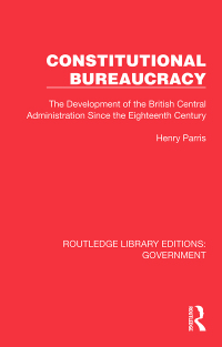 Cover image: Constitutional Bureaucracy 1st edition 9781032784915