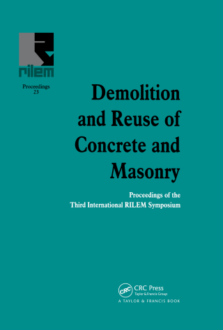 Cover image: Demolition and Reuse of Concrete and Masonry 1st edition 9780419184003
