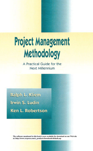 Cover image: Project Management Methodology 1st edition 9780824700881