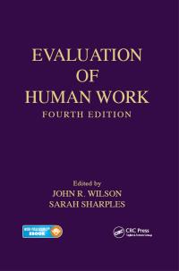 Imagen de portada: Evaluation of Human Work 4th edition 9780367268152