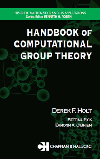 Imagen de portada: Handbook of Computational Group Theory 1st edition 9781584883722
