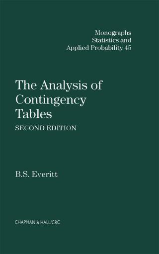 Cover image: The Analysis of Contingency Tables 2nd edition 9780367450410
