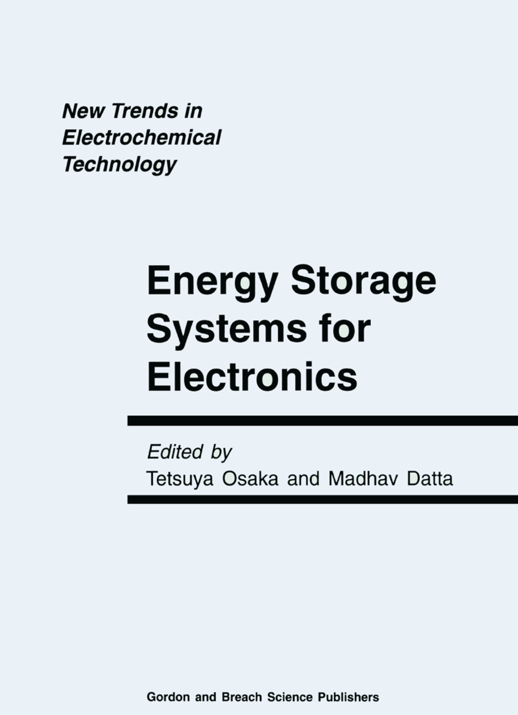 Energy Storage Systems in Electronics 1st Edition