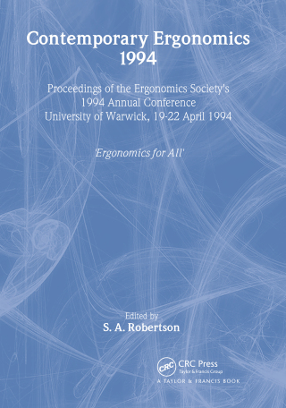 Cover image: Contemporary Ergonomics 1st edition 9780748402038