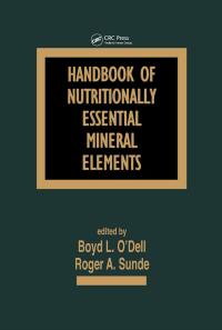 Titelbild: Handbook of Nutritionally Essential Mineral Elements 1st edition 9780367401061