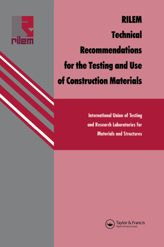 صورة الغلاف: RILEM Technical Recommendations for the testing and use of construction materials 1st edition 9780415512022